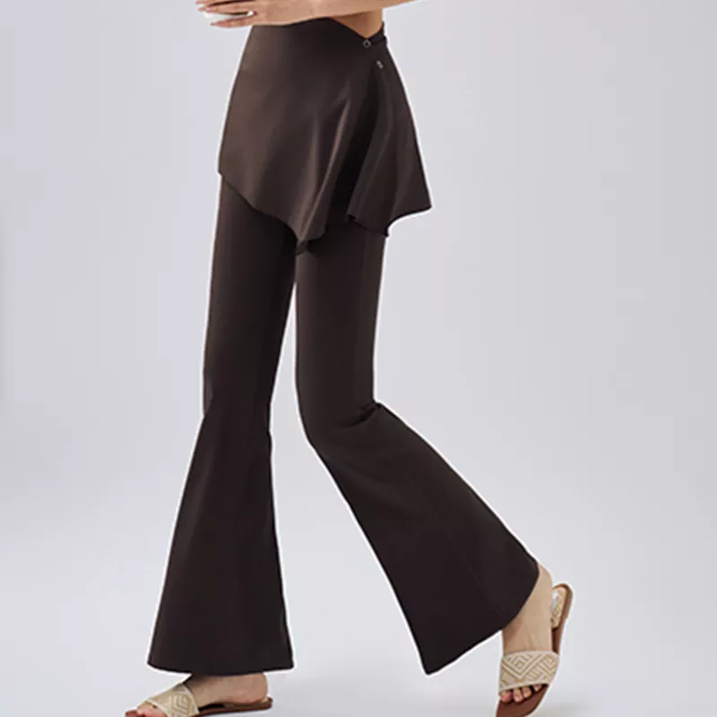 High-Waisted Fake Two-Piece Yoga Pants