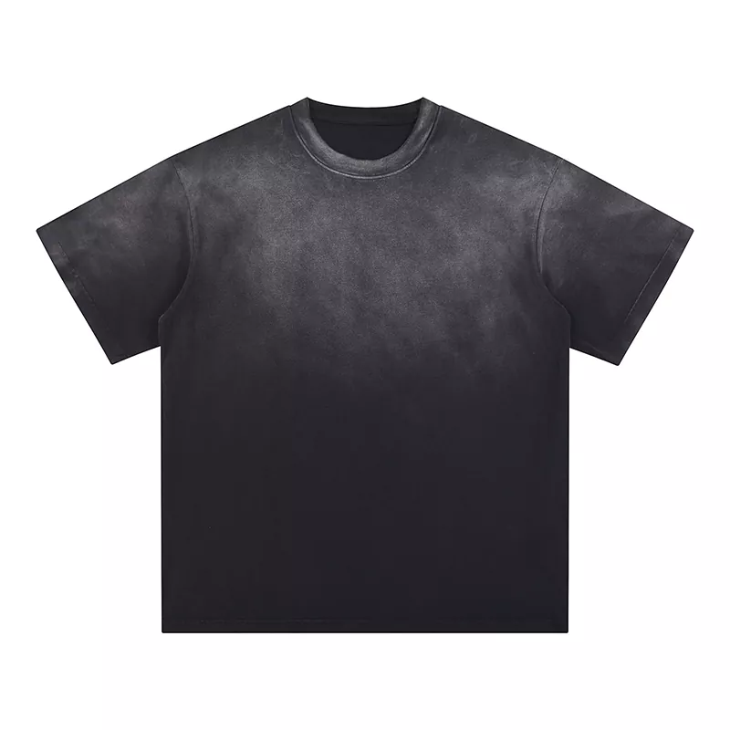 Loose Washed Gradient Cotton Men's T-Shirt