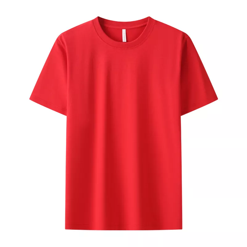 Summer Cool Sensation Mercerized Cotton Crew Neck Men's T-shirt