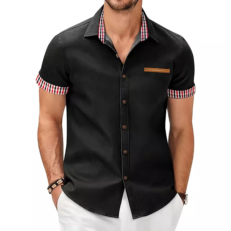 Business Commuting Slim Fit Short Sleeve Shirt