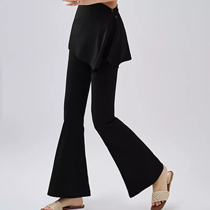 High-Waisted Fake Two-Piece Yoga Pants